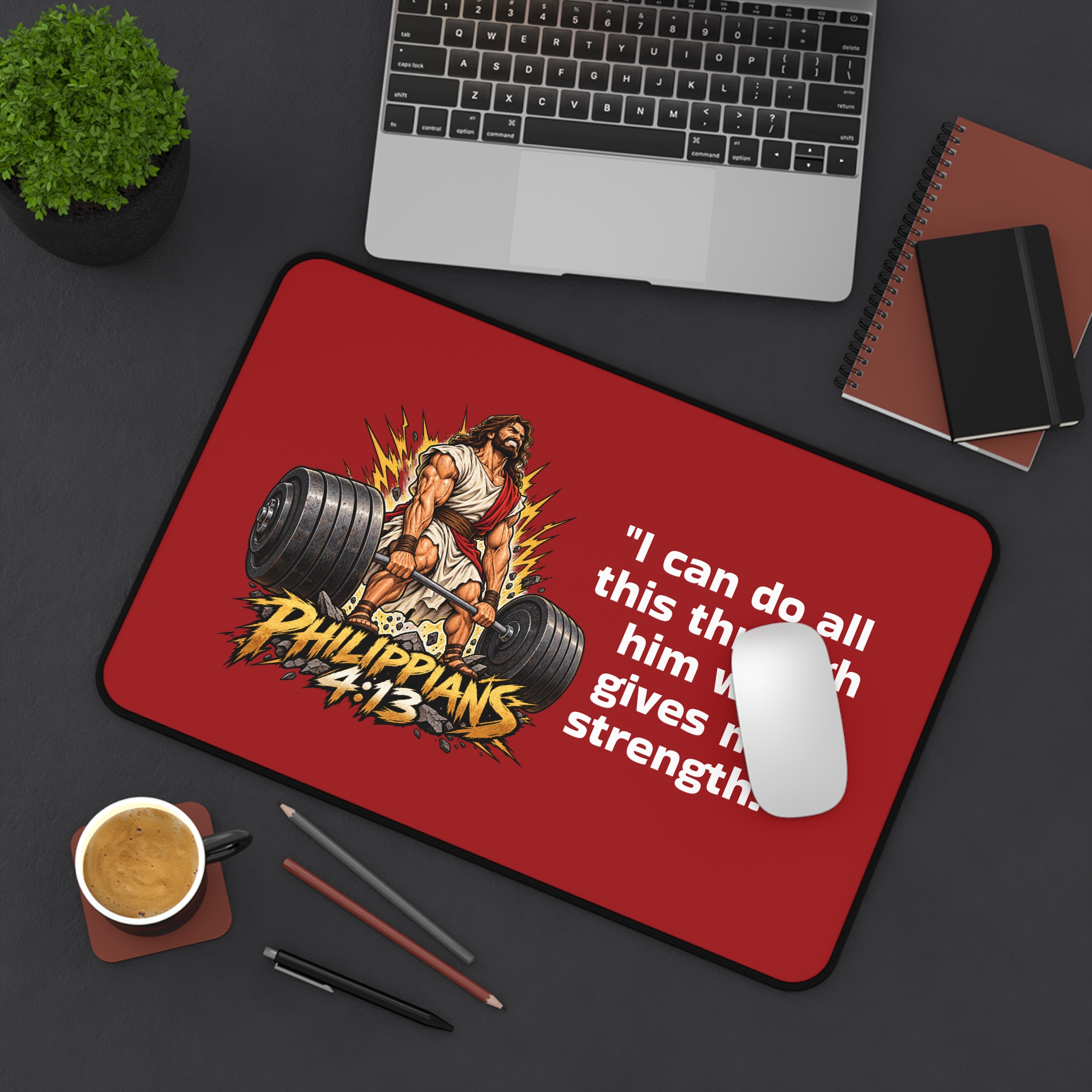 Philippians 4:13 Desk Mat