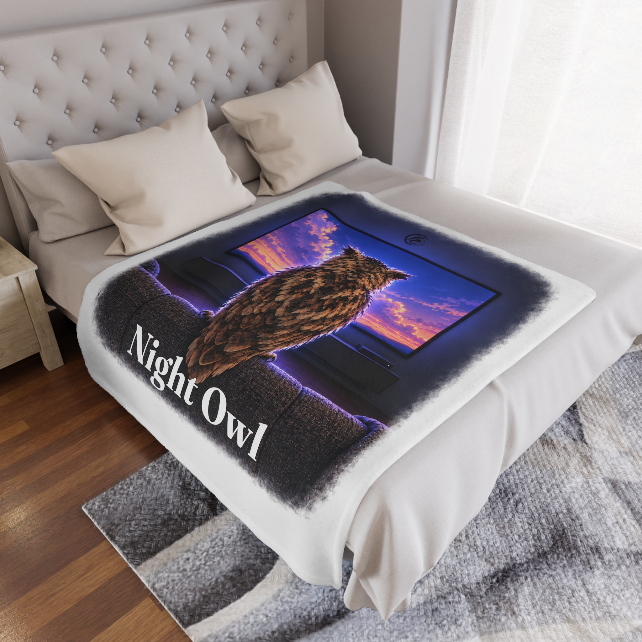 Night Owl Minky Blanket