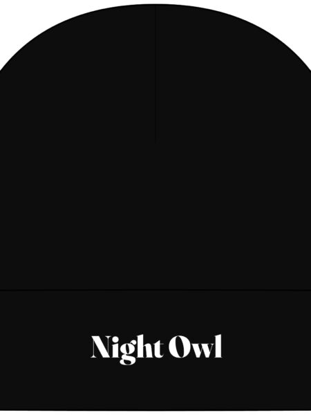Night Owl Embroidered Cuff Beanie