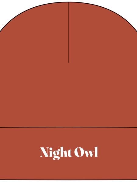 Night Owl Embroidered Cuff Beanie